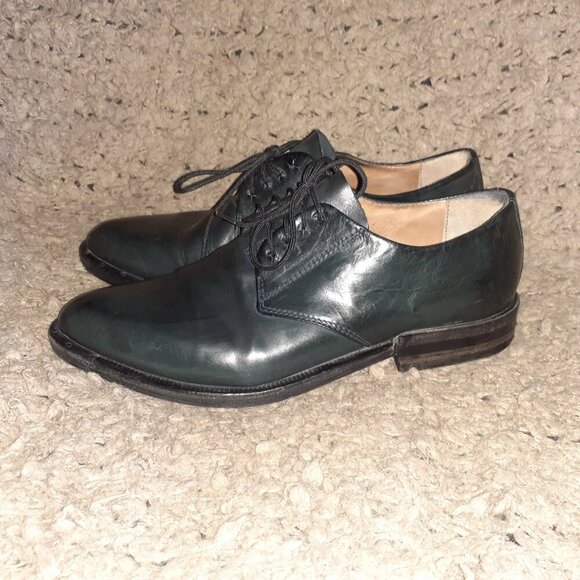 A.S. 98 Oxfords-Black Leather Lace Up-Pointed Toe-Size 37-Excellent - Picture 2 of 9